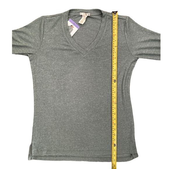 Matty M V-Neck Tunic Heather Sage Long Sleeve Shirt X-Small NEW - Picture 4 of 4